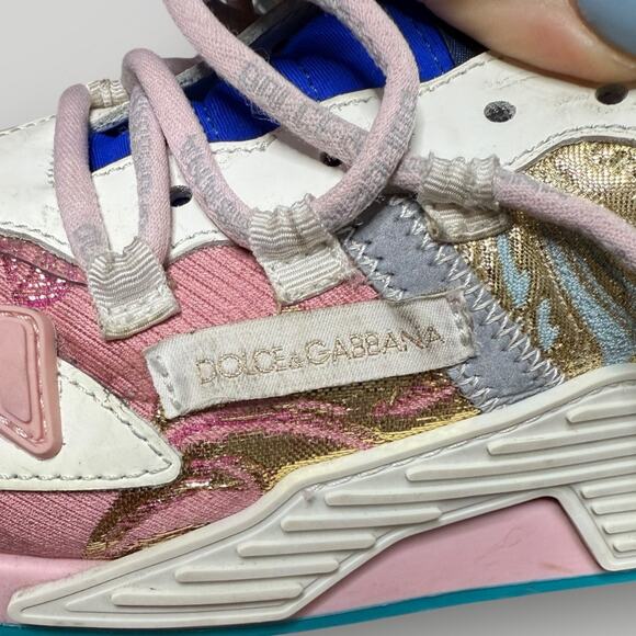Dolce & Gabbana Kids Daymaster Sneakers Size 32 (US 1) Multicolor Patchwork - Picture 4 of 13